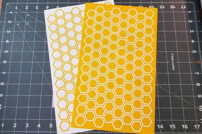 Self-adhesive stencils - Hexagons S