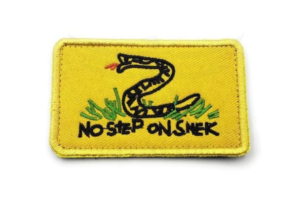 No Step On Snek Funny Snake Don't Tread On Me Patch (Embroidered Hook)