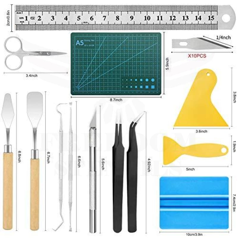 Weeding Tools for Vinyl with Exacto Knife Cutting Mat Kit for  Silhouettes/Lettering/Splicing